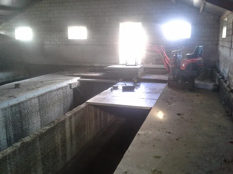 Specialistisch werk aan een varkensstal